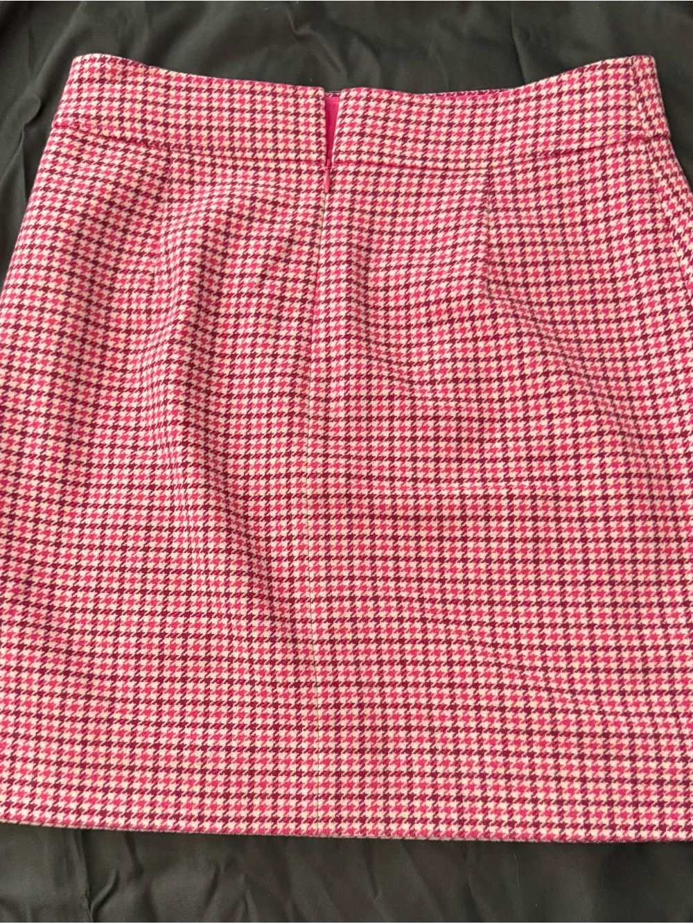 J. Crew Pink Houndstooth Mini Skirt